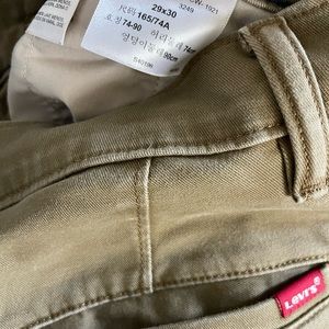 Men’s Levi’s khaki Xx chino pant standard taper W 29 L 30